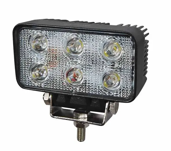 Rectangular 18W LED Work Light – Wide Flood Beam