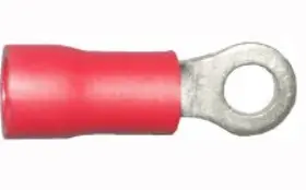 Red 3.2mm Ring Terminals – Compact Insulated Crimp Connectors, 100-Pack