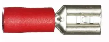Red 4.8mm Female Spade Terminals – Low-Profile Crimp Connectors, 100-Pack