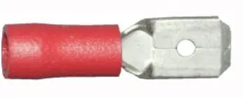 Red 6.3mm Male Spade Terminals – Heavy-Duty Crimp Connectors, 100-Pack