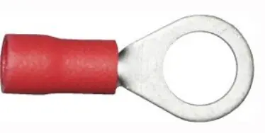 Red 6.4mm Ring Terminals – Insulated Crimp Connectors, 100-Pack