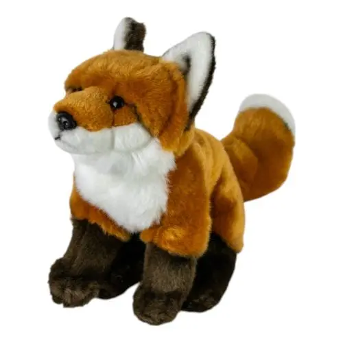 Red Fox Plush Toy – 10-Inch Realistic Huggable Stuffed Animal