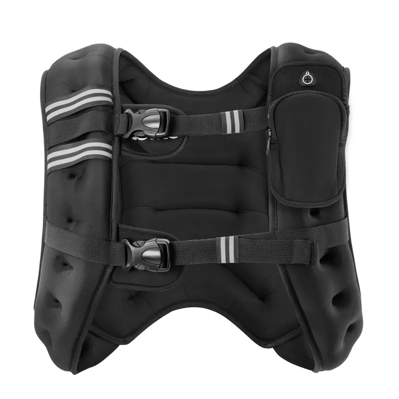 Reflective Adjustable Weighted Vest – Multiple Load Options (16/20/30 lb) for Fitness Training