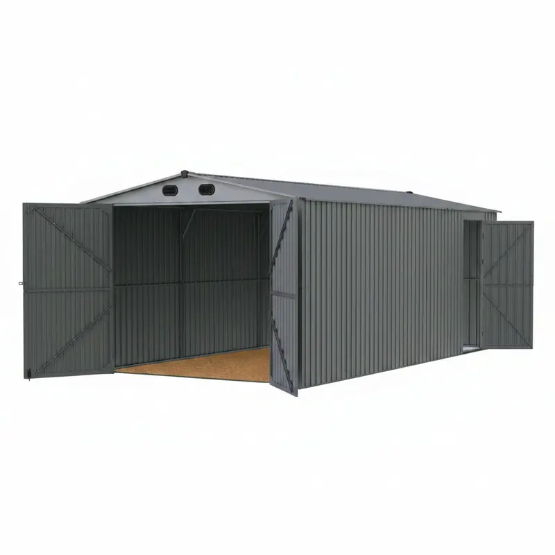 Reinforced Metal Storage Shed – 10×20 FT & 13×20 FT Steel Frame Garage Options