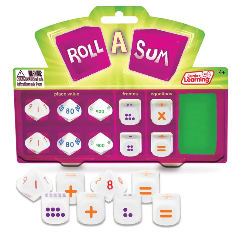 Roll A Sum – Junior Learning Math Dice Game for Conceptual Number Sense (Ages 5–6)