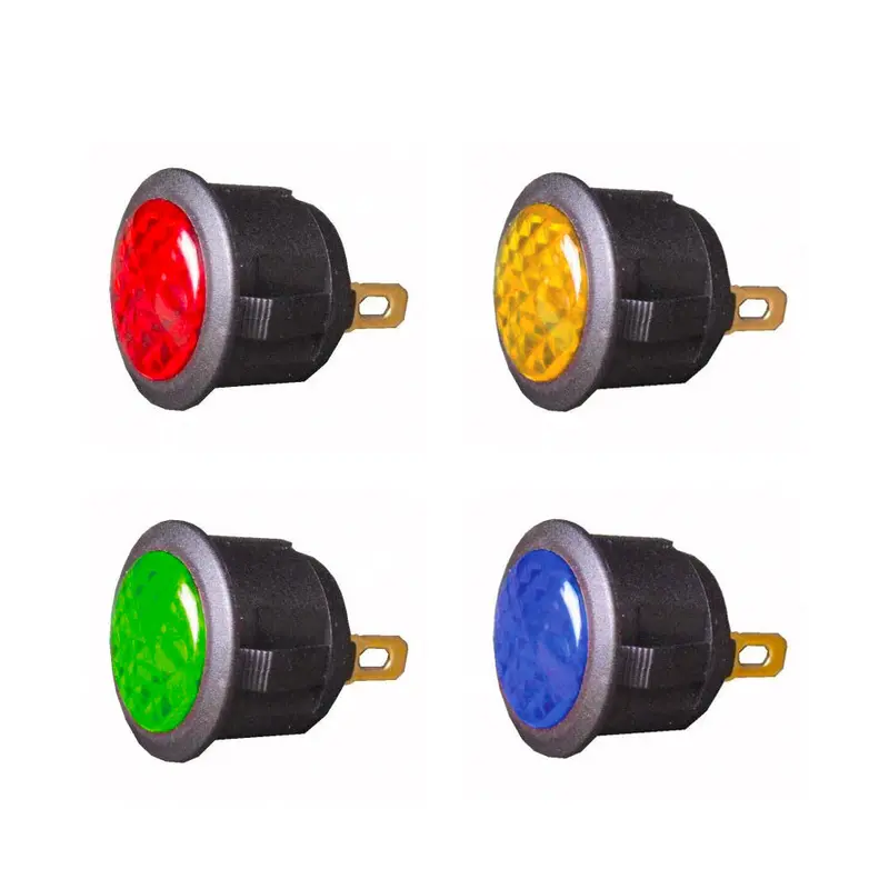 Round LED Dashboard Warning Light for Vehicles