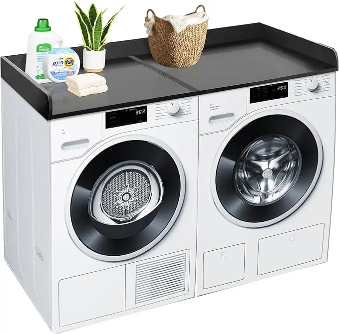Royxen Countertop Washer-Dryer Folding Station – Wooden-Look 27.5 x 54 Inch Laundry Organizer