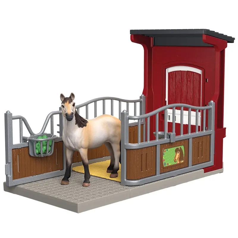 Schleich Farm World Ponybox Set Featuring Mustang Mare (4-Piece)