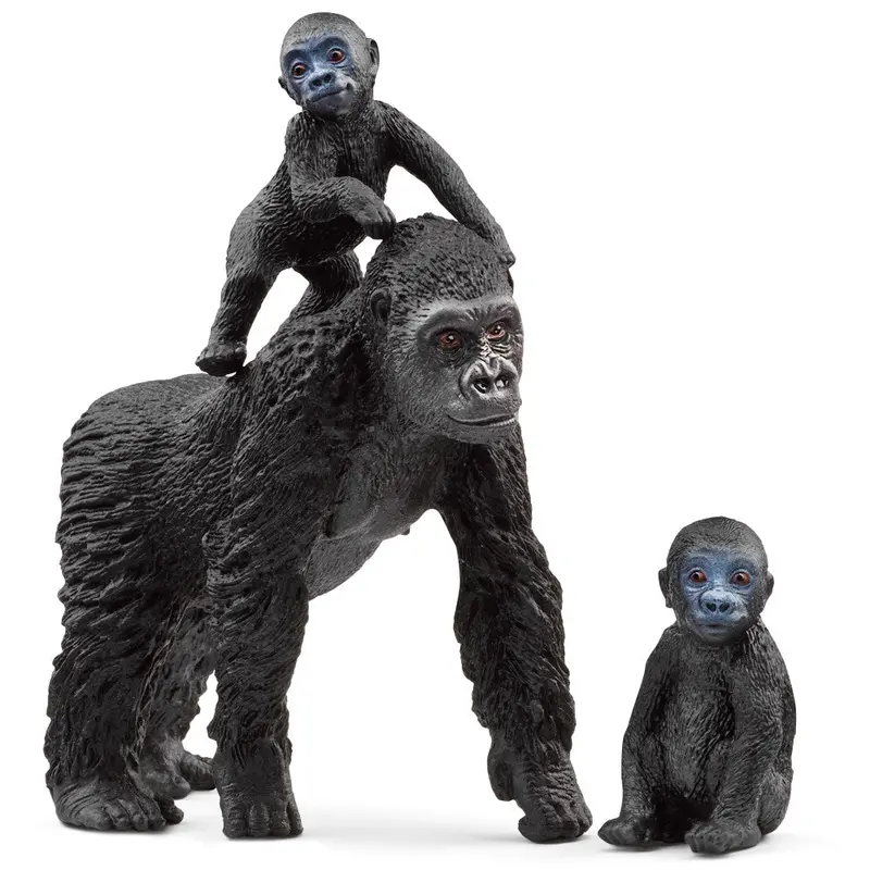 Schleich Wild Life Gorilla Family – 7.5-Inch Realistic Jungle Playset
