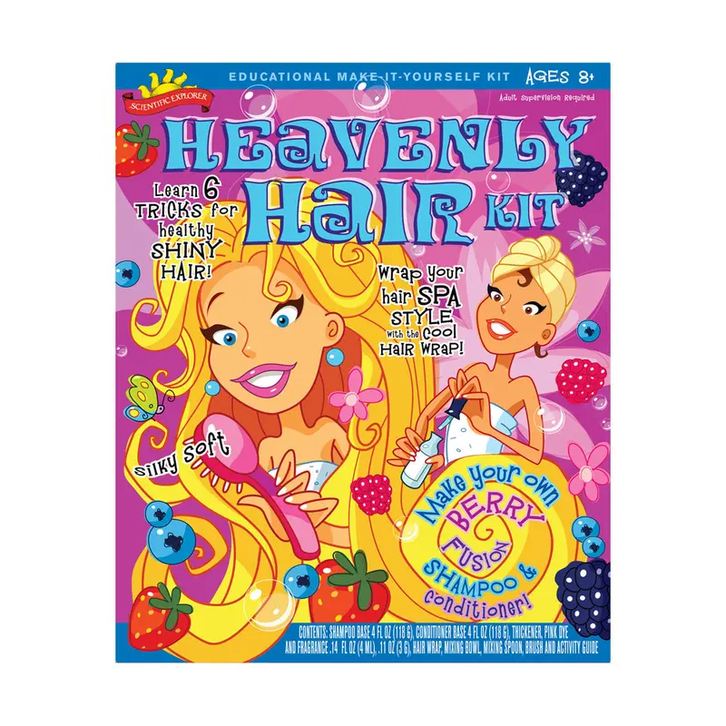 Scientific Explorer Heavenly Hair Science Kit – Cosmetic Chemistry Lab for Kids