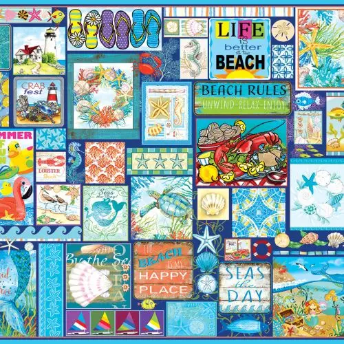 Seas The Day Beach Puzzle – 1000-Piece Coastal-Themed Jigsaw for Adults & Teens