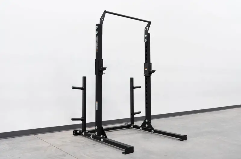 Short Squat Rack with Dual Vertical Weight Storage
