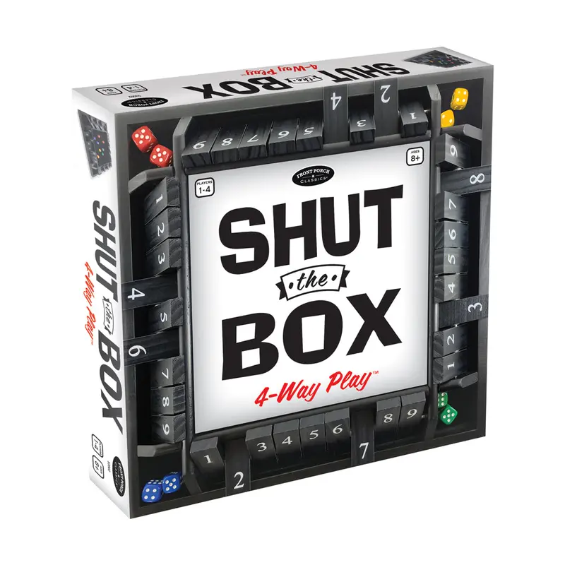 Shut the Box Wooden Board Game – Classic 4-Way Strategy Challenge