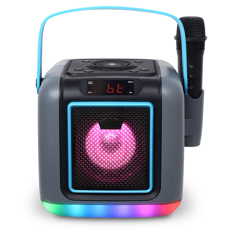 Singing Machine Cube – Portable Bluetooth Karaoke System with Voice Effects & Lights