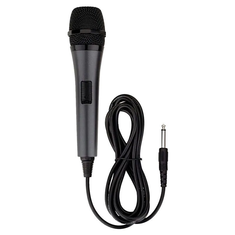 Singing Machine Wired Dynamic Microphone – Uni-Directional Vocal Performance Mic