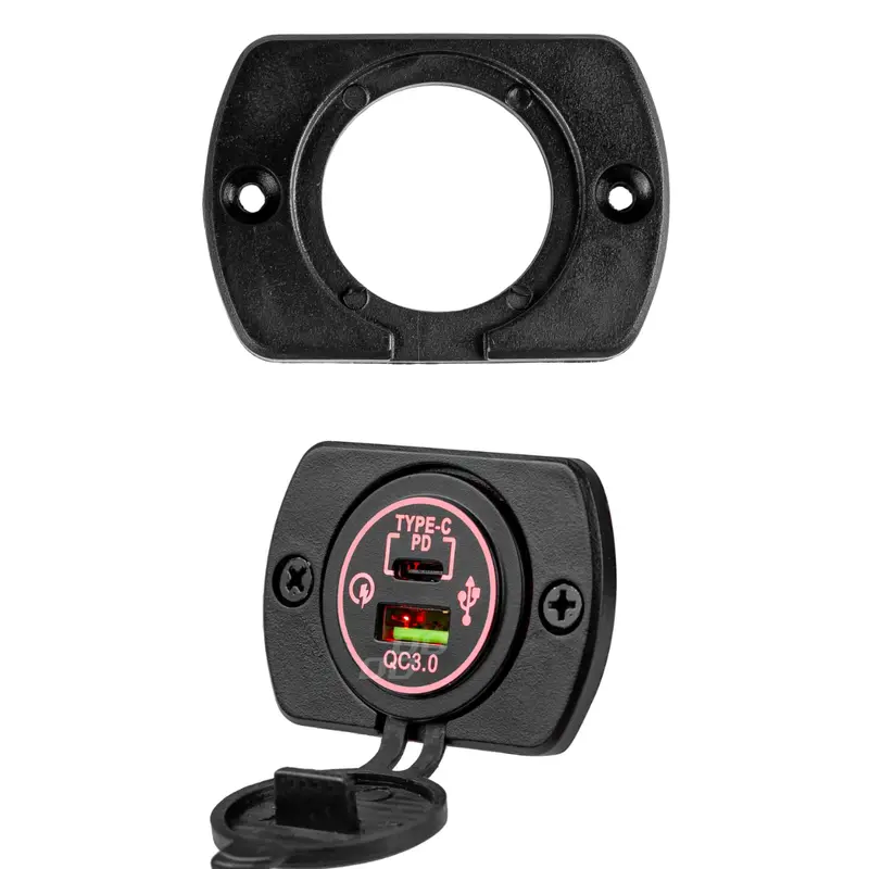 Single-Slot Dashboard Mounting Plate for USB, Cigarette Lighter, or Voltmeter