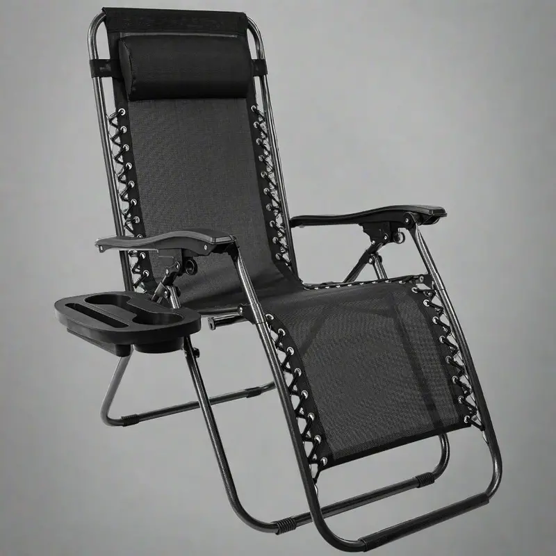 Single Zero Gravity Folding Lounge Chair – Ergonomic Outdoor Recliner with Multi-Position Support