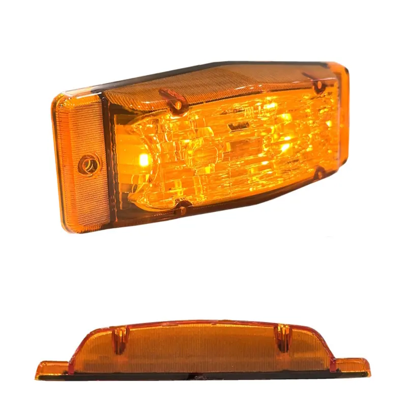 Slimline Amber-Lens LED Double Burner Lamp