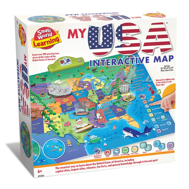 Small World Toys My USA Interactive Map – Engaging Geography Learning Tool for Kids