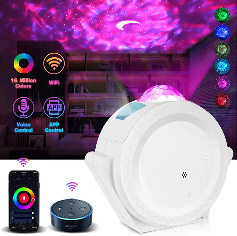 Smart Galaxy Star Projector Night Light – App & Alexa-Compatible Bedroom & Kids’ Ambient Light (S3059)