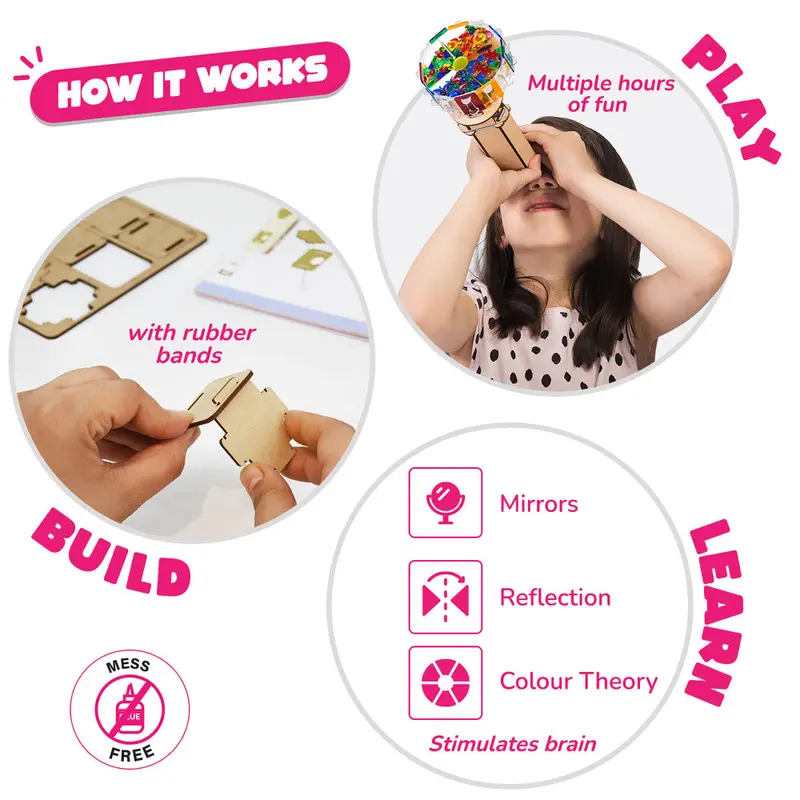 Smartivity Kaleidoscope STEM Kit – DIY Colorful Optical Toy for Ages 6–14