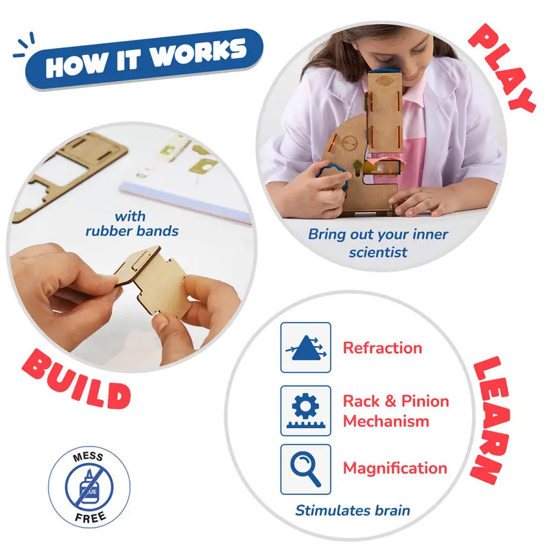 Smartivity STEM Microscope Building Kit – Hands-On Science Toy for Ages 8+