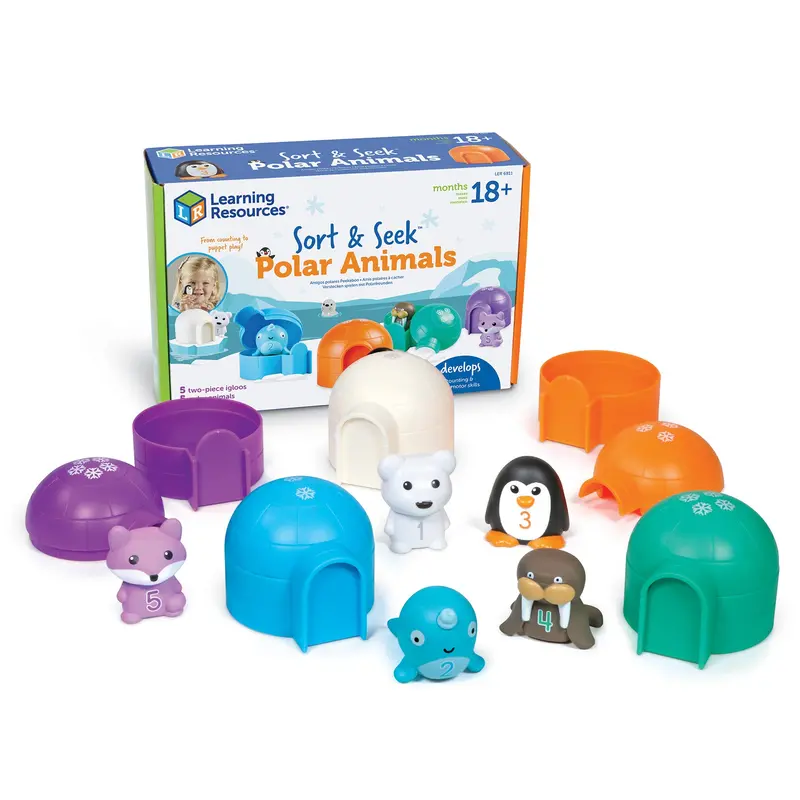 Sort & Seek Polar Animals – Tactile Sorting Toy with Arctic Animal Themes