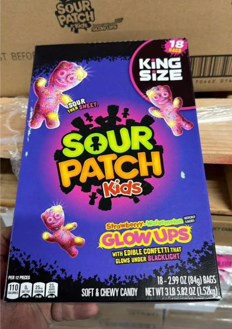 Sour Patch Kids Glow Ups Candy – 100g King-Size Sour Treats (Bulk or Single)