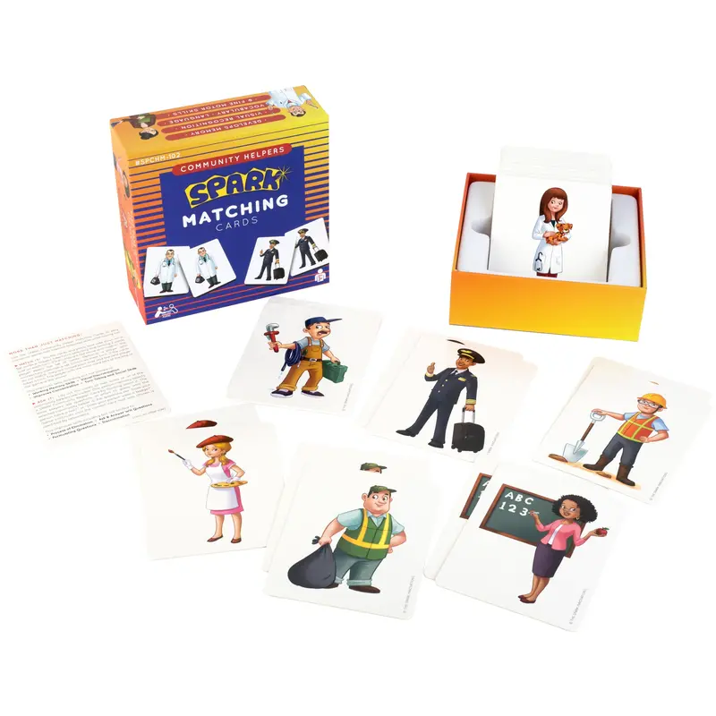 Spark Innovations Community Helpers Matching Game – Social Role Recognition Cards