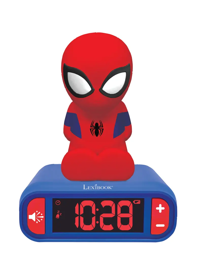 Spider-Man Digital Alarm Clock with Built-in Nightlight and Themed Sound Effects