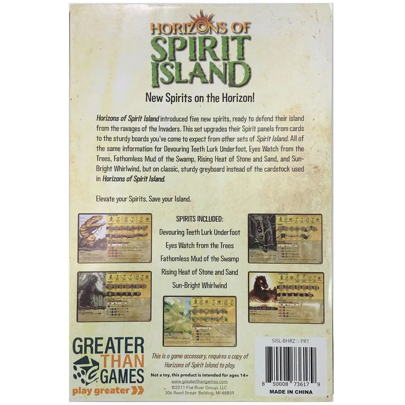 Spirit Island Horizons Expansion – Greyboard Spirit Panel Upgrade Kit