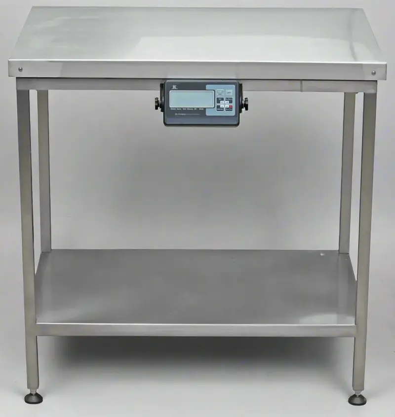 Stainless Steel Veterinary Examination Table with Integrated Digital Scale – Precision Animal Weighing Station (Model 1127843)