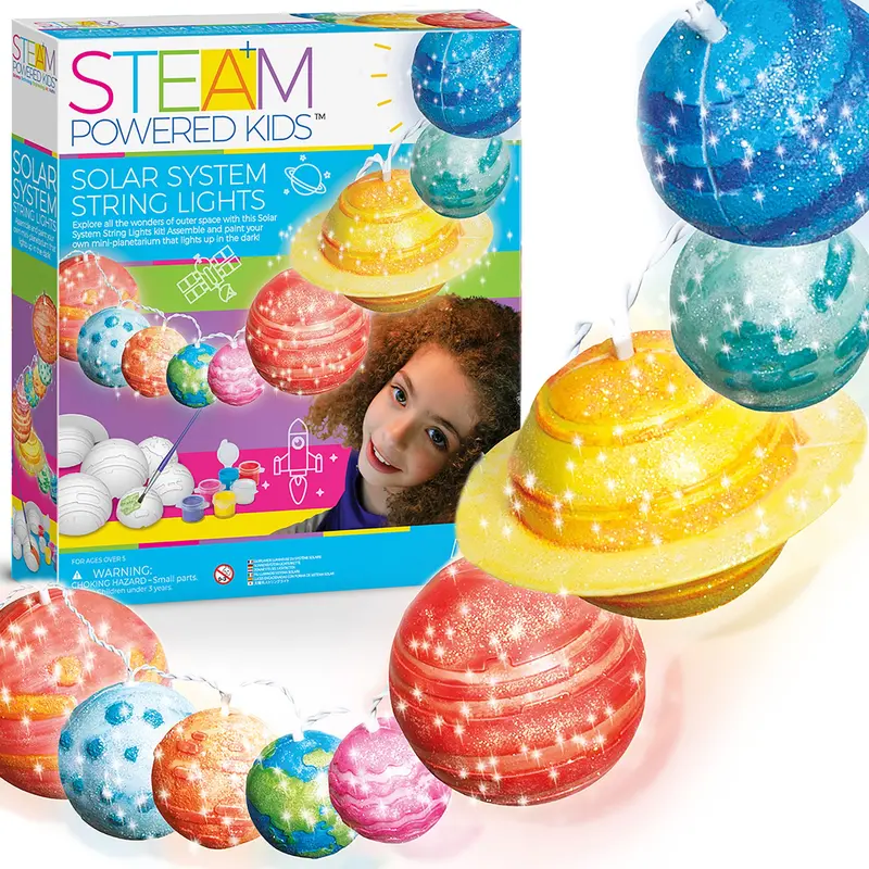 STEAM Powered Kids Solar System Light Kit – Build-Your-Own Constellation String Lights