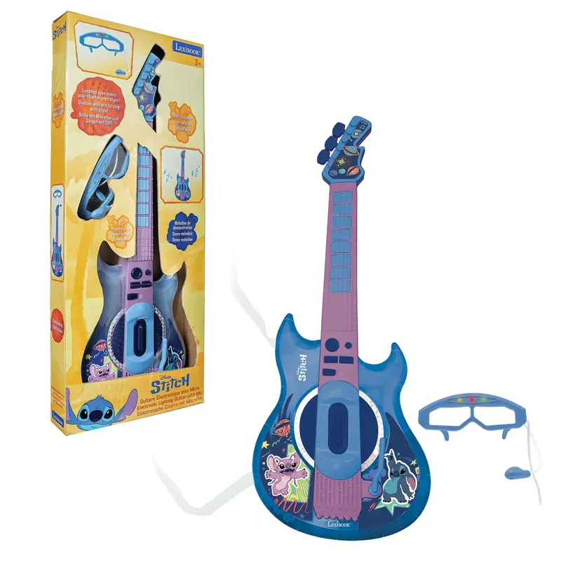 Stitch Strummer Electric Guitar Set – LED Light Effects & Built-in Microphone