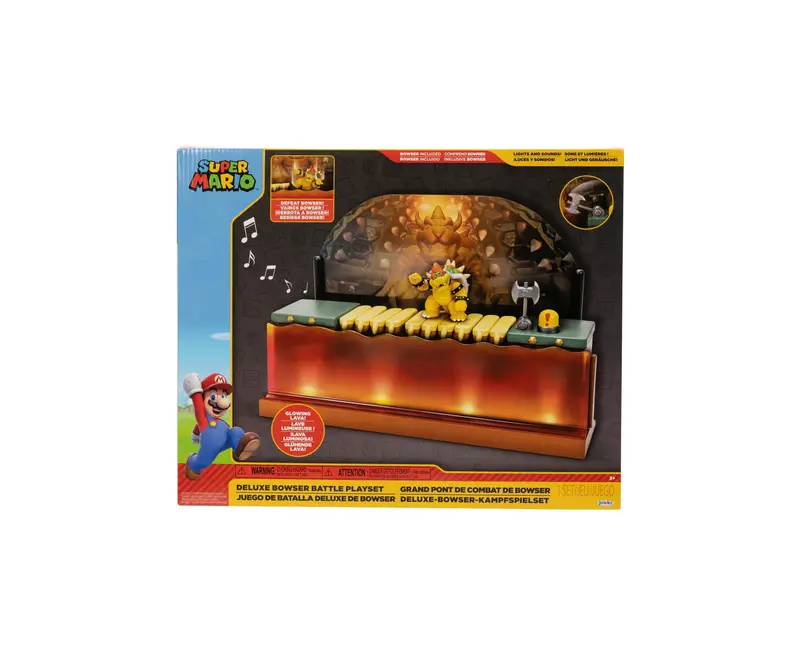 Super Mario Bowser Battle Arena Playset with Motion-Activated Features