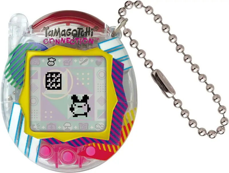 Tamagotchi Connection Clear Retro – Transparent Shell Interactive Digital Pet
