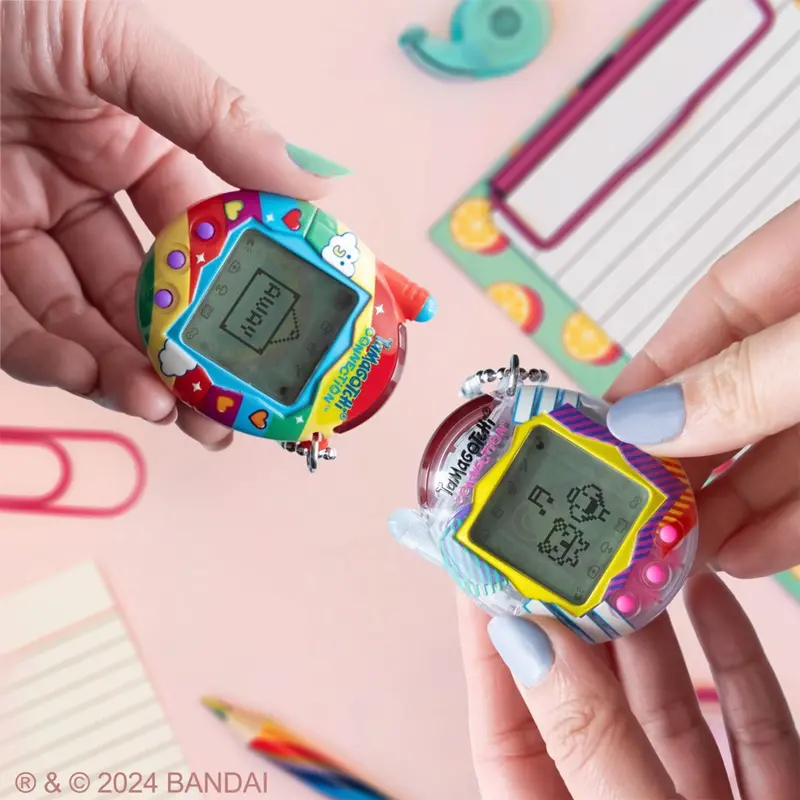 Tamagotchi Rainbow Sky – Vibrant Red Interactive Virtual Pet with Retro Design