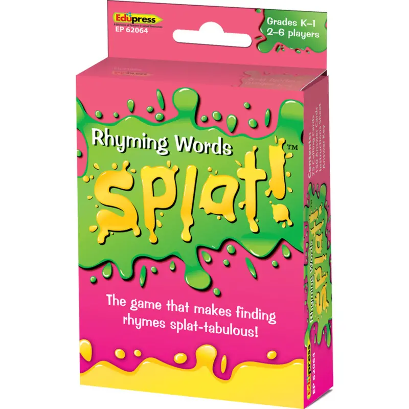 Teacher Created Resources Rhyming Words Splat Game – Color-Coded Learning Card Game
