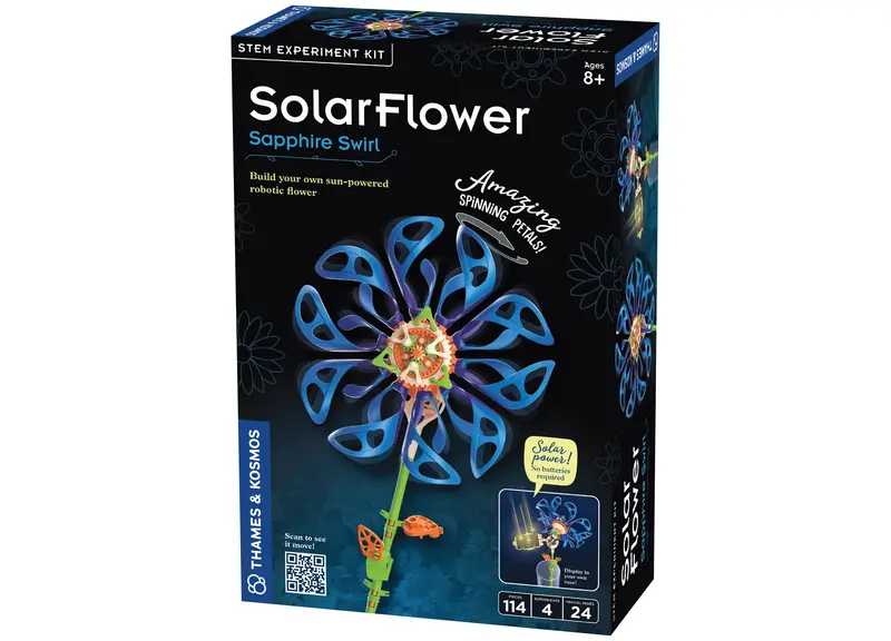 Thames & Kosmos SolarFlower Kinetic Sculpture – Solar-Powered 114-Piece Build, Ages 8+