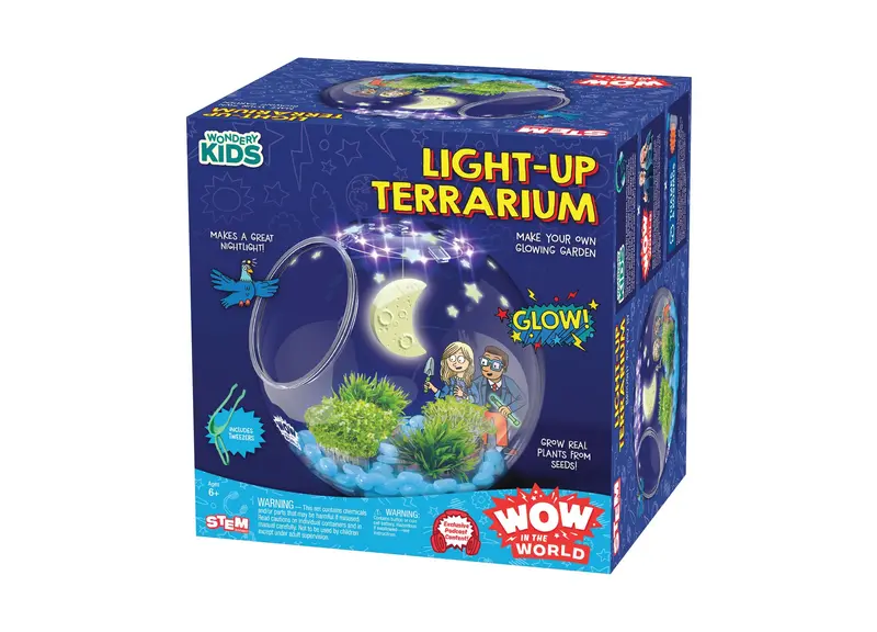 Thames & Kosmos Wow in the World Terrarium Kit – Illuminated Growing Habitat, Ages 6+