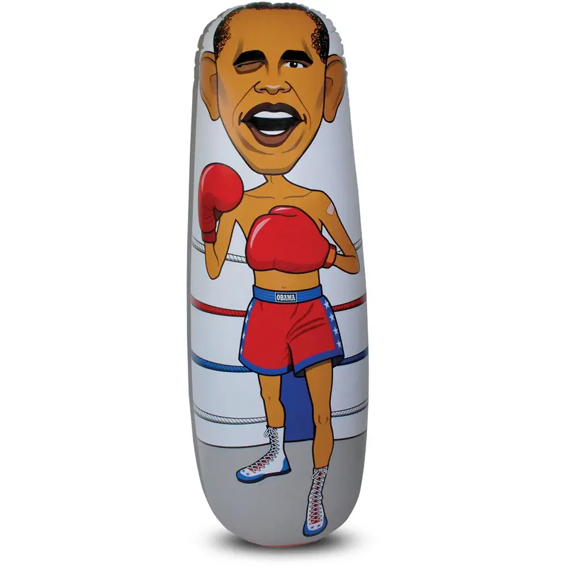 The Bop Obama Inflatable Punching Bag – Humorous Full-Size Bobble-Head Target