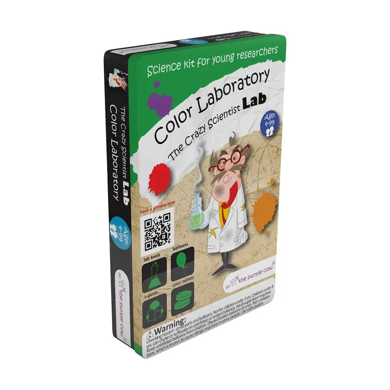 The Purple Cow Crazy Scientist Lab – Color-Changing Chemistry Kit