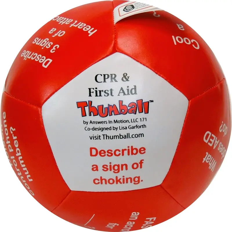 Thumball CPR & First Aid Learning Ball – 6-Inch Interactive Training Tool