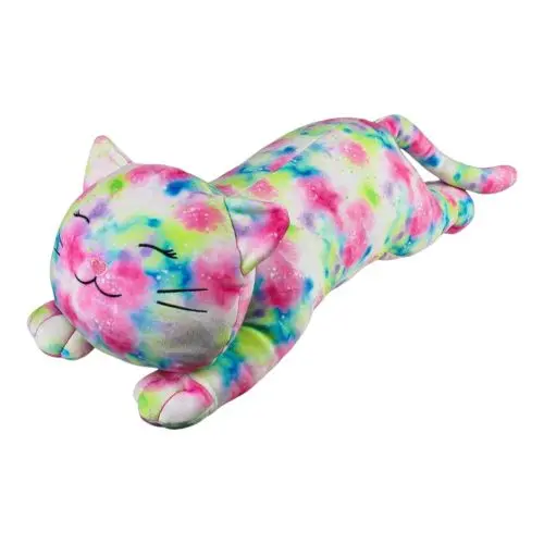 Tie-Dye Snoozimals Kitty Plush – 20-Inch Colorful Cuddle Companion