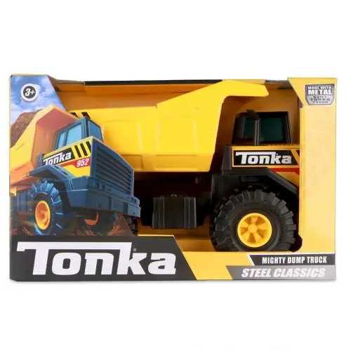 Tonka Steel Classics Dump Truck – Heavy-Duty Yellow & Black Die-Cast Vehicle