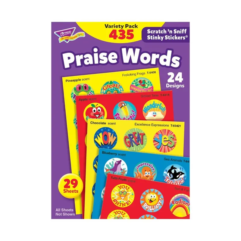 Toys”R”Us Praise Words Scratch-and-Sniff Stickers – Fun Scented Reward Pack