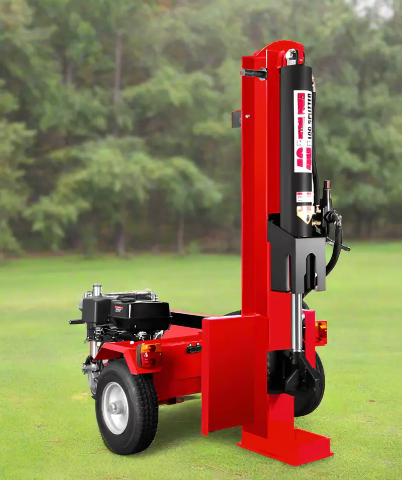 Trailer-Mounted Hydraulic Log Splitter – 40-Ton Capacity, 15 HP Engine (Model DRGL40TC)