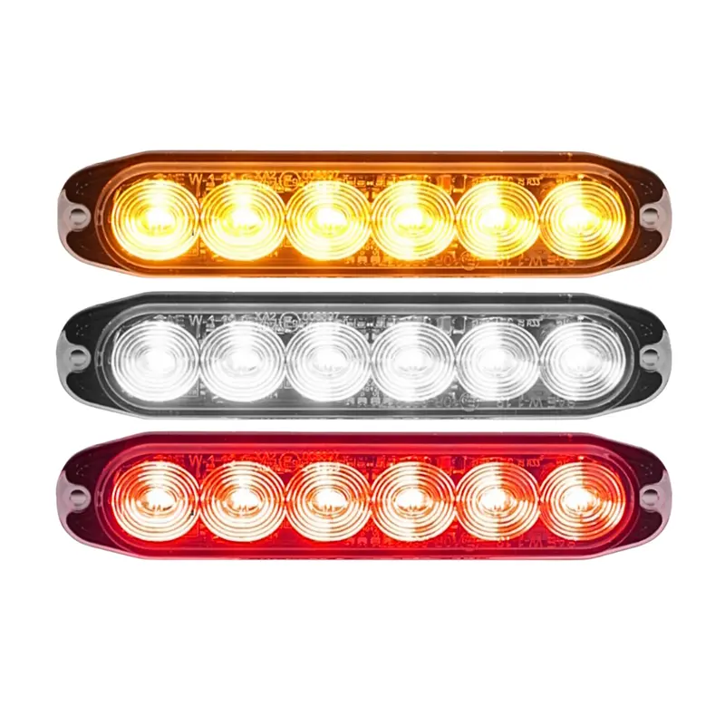 Tri-Color LED Strobe Warning Light: Red, White, and Amber