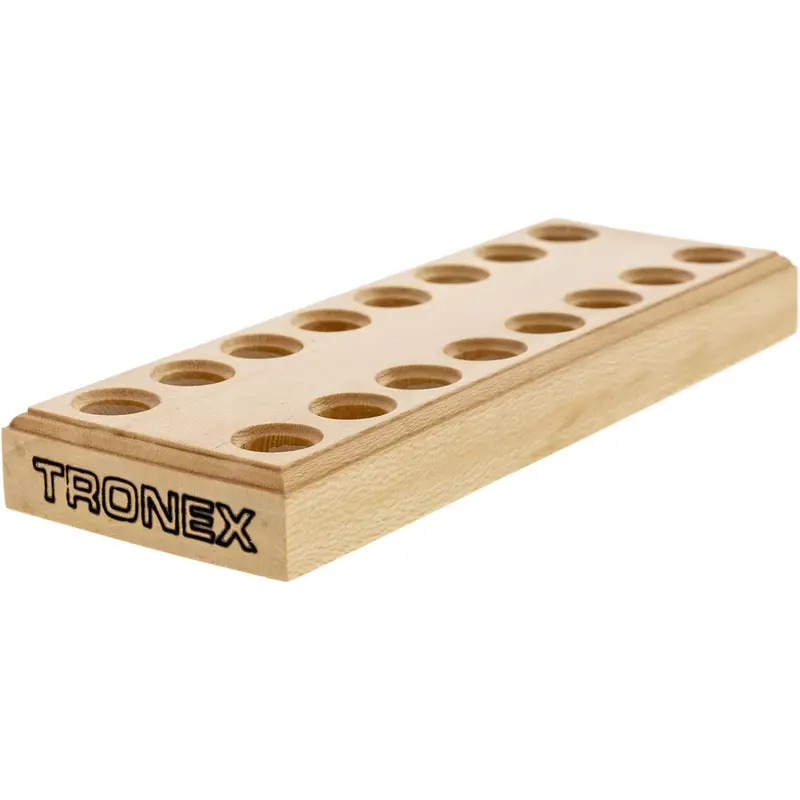 Tronex Wooden Pliers Stand with 16 Holes — Holds Up to 8 Tools