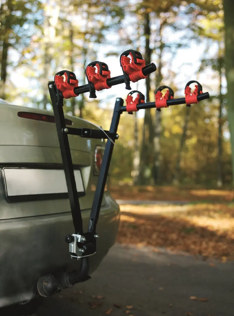 Trunk-Mounted 3-Bike Carrier – Adjustable Fit for Most Sedans, SUVs & Hatchbacks | SKU: R3601